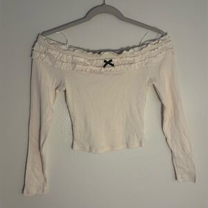 Cute Off-Shoulder White Top